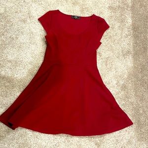 🌼3/$30 Burgundy/Merlot Red Skater Dress!